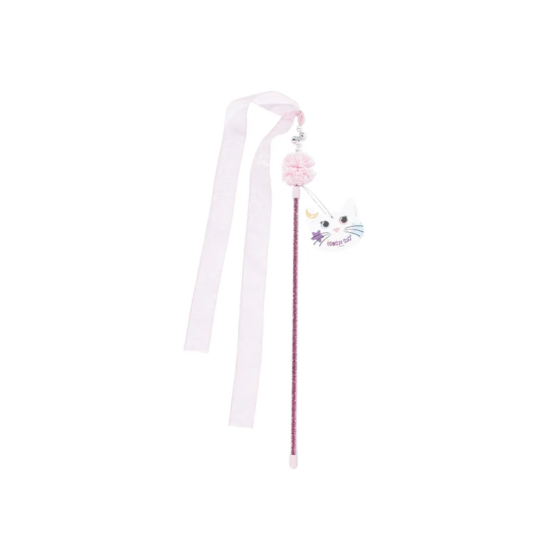MoonCAT - cat wand Nebula Puff - Pink Blue Silver & White