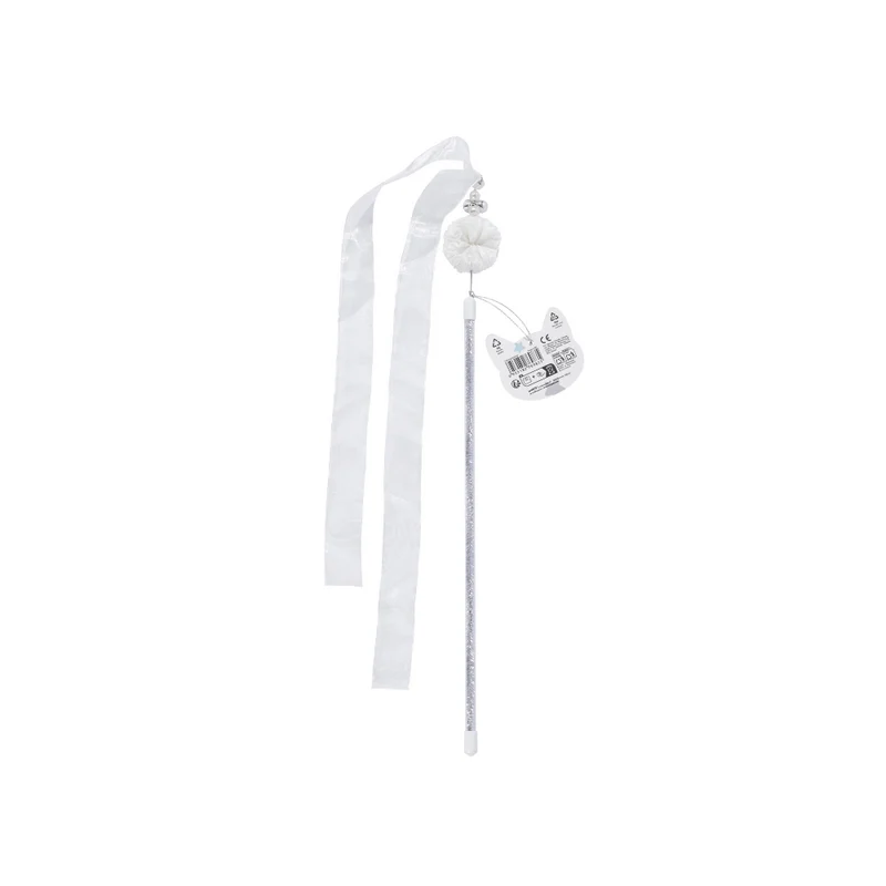MoonCAT - cat wand Nebula Puff - Pink Blue Silver & White