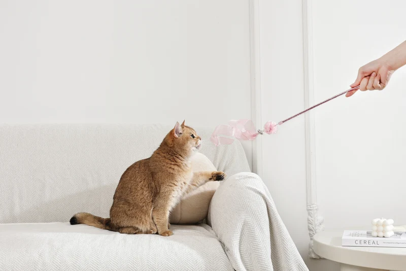 MoonCAT - cat wand Nebula Puff - Pink Blue Silver & White