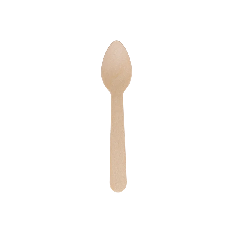 Cucharita Postre Madera 11 cm Enfundada (2000 unid/caja) (exclusivo online)