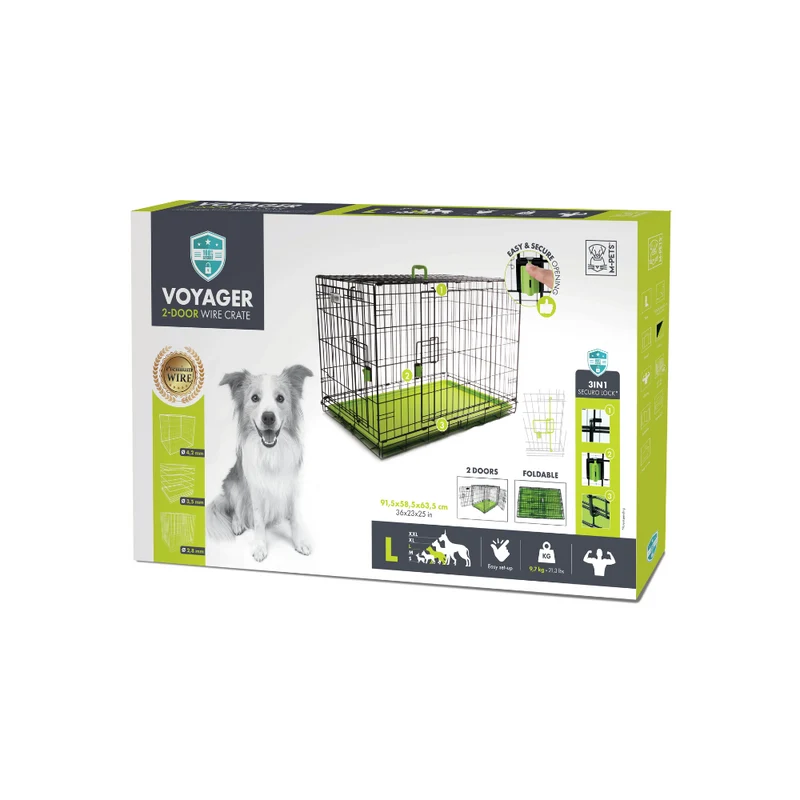 VOYAGER Wire Crate Green