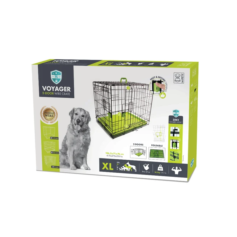VOYAGER Wire Crate Green