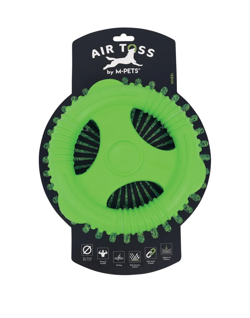 AIR TOSS Dog Floating Toy Wheel - Green