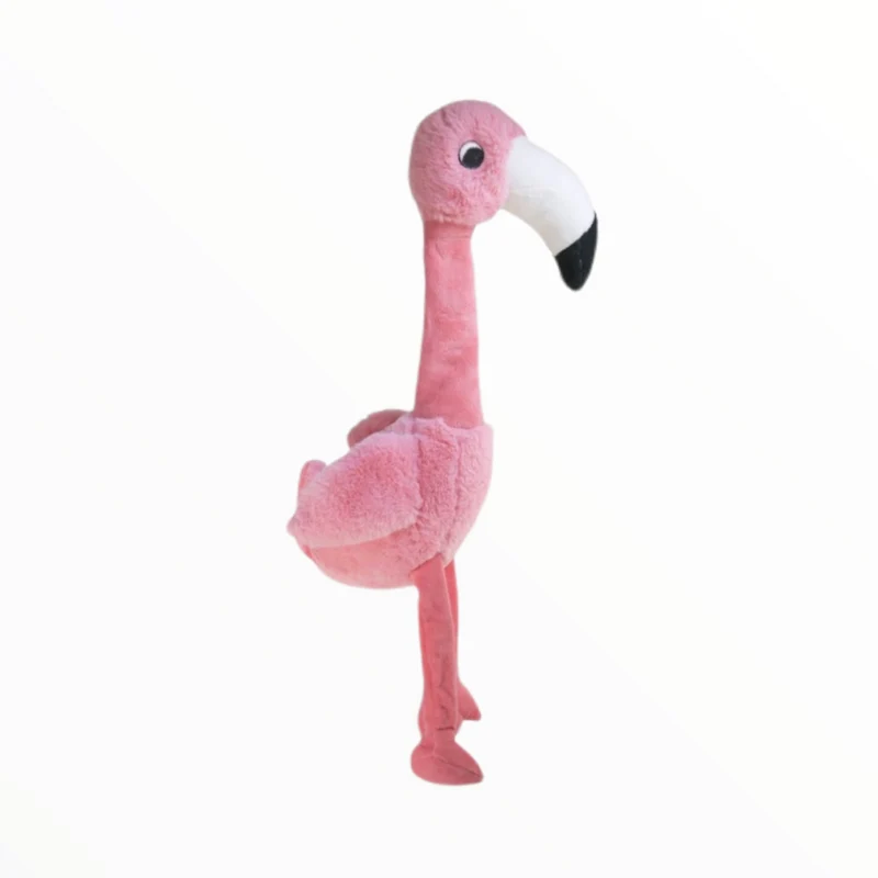 KONG Shakers Flamingo para Perros — Peluche con Cuello Texturizado