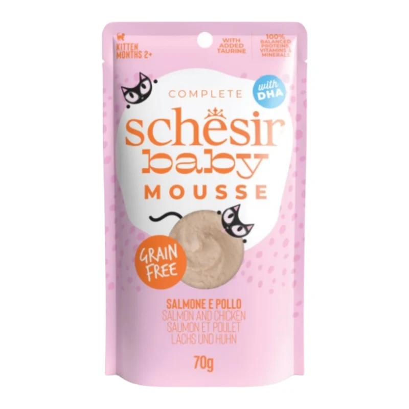 Schesir Mousse Baby Salmón y Pollo para Gatitos — Comida Húmeda