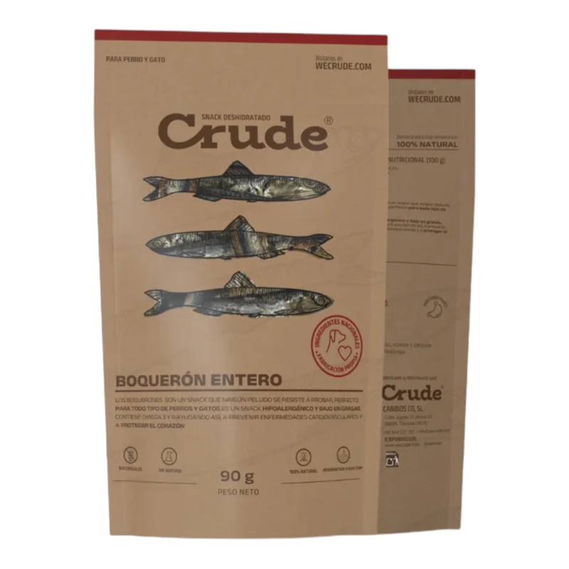Crude Pack Pelo Brillante para Perros — Snacks Naturales para Piel y Pelo