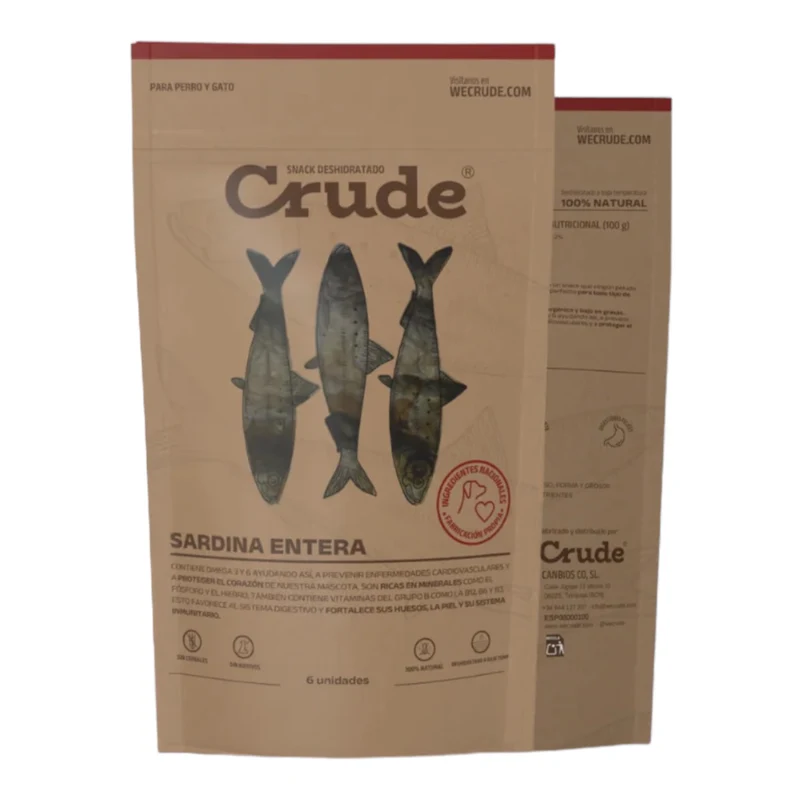 Crude Pack Pelo Brillante para Perros — Snacks Naturales para Piel y Pelo