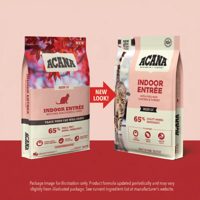Acana Indoor Entree Recipe With Poultry & Fish Adult Dry Cat Food - Hairball Control