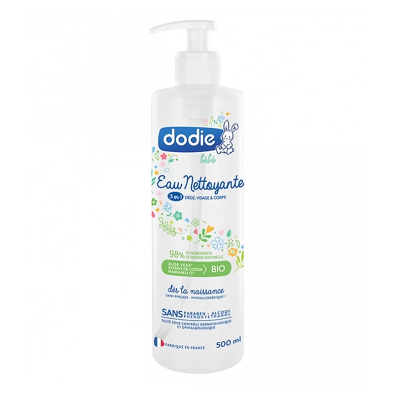 Dodie Eau Nettoyante 3 en 1 Flacon Pompe - 500ml
