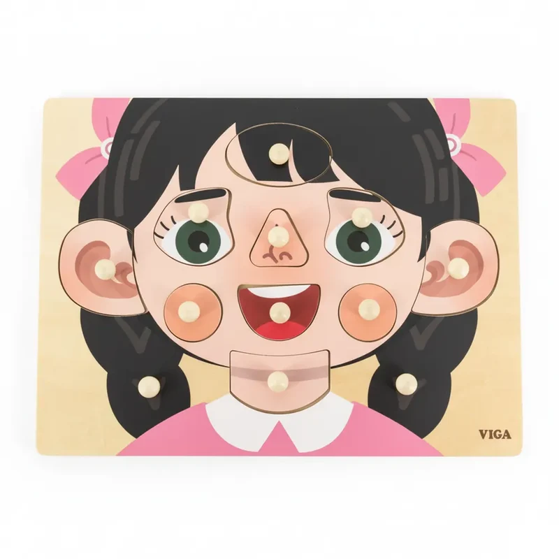 Viga Toys Puzzle des parties du visage 18M+ - Fille