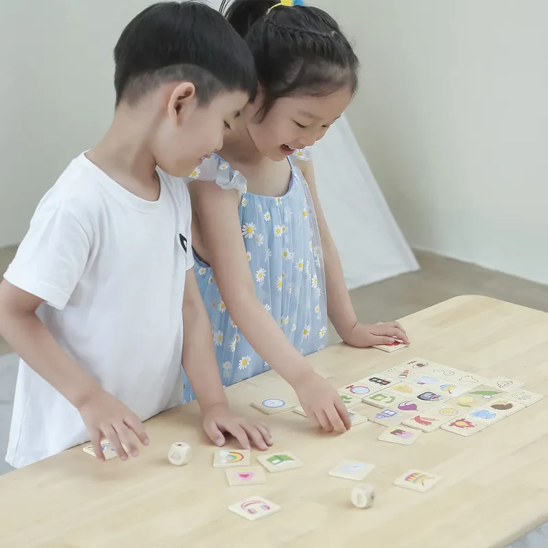 Viga Toys Ensemble de Puzzle d'Apprentissage Cinq Sens 3A+