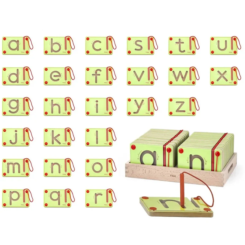Viga Toys Tableau d’Écriture Magnétique Lettres Minuscules – 3A+