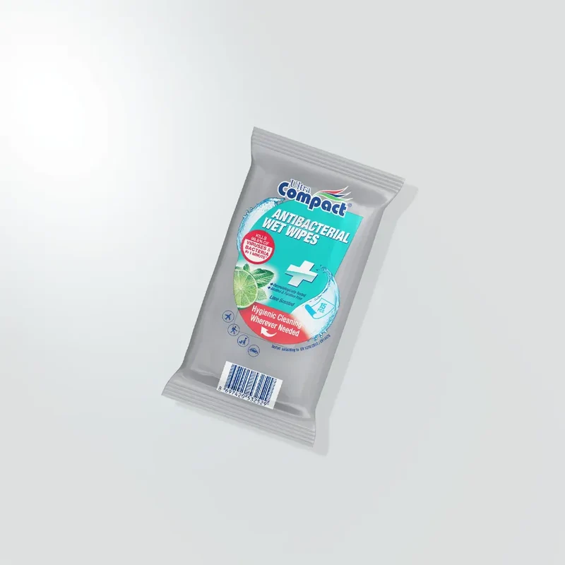 Ultra Compact Pack de 3 Lingettes Antibactériennes 15 Pièces