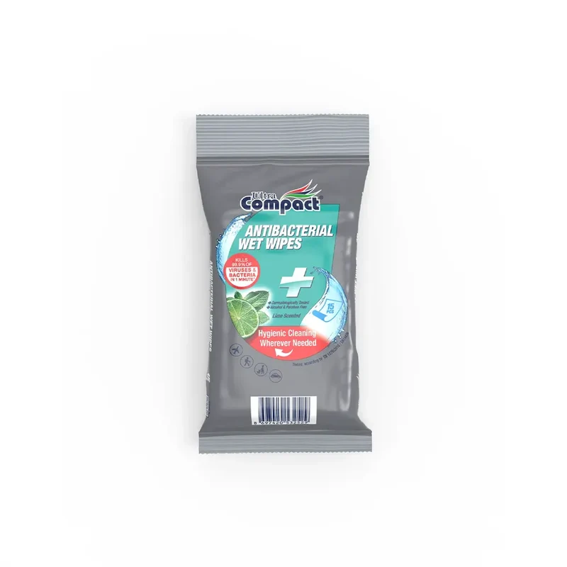 Ultra Compact Pack de 3 Lingettes Antibactériennes 15 Pièces