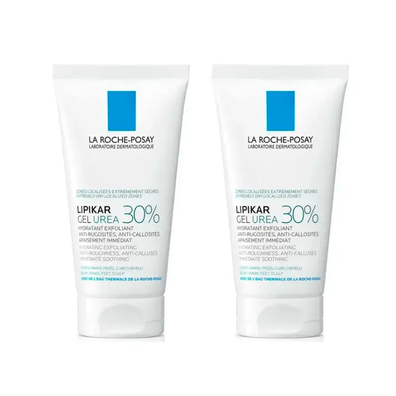 La Roche Posay Lipikar Gel Urea 30% - Gel Hidratante Con Urea , Pack 2 x 50 ml