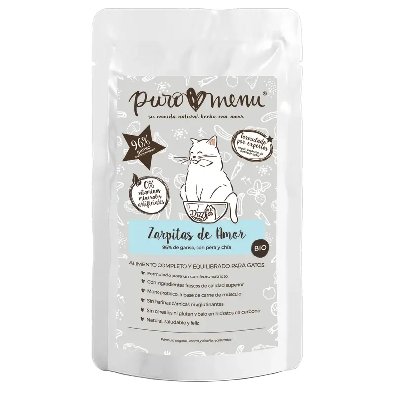 Puromenu Menú Zarpitas De Amor Bio (Ganso) , 100 gr