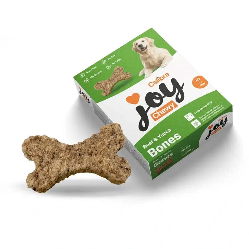 Calibra Joy Dog Chewy Hueso Vacuno Y Yucca, 30 Unidades X 850 Gr