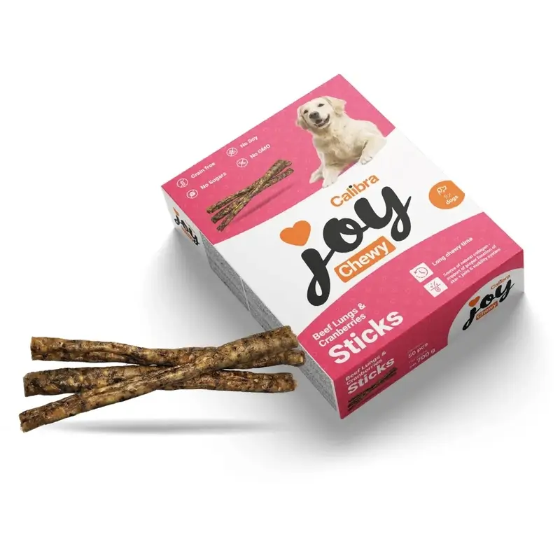 Calibra Joy Dog Chewy Sticks Vacuno Y Arandano, 50 Unidades X 700 Gr
