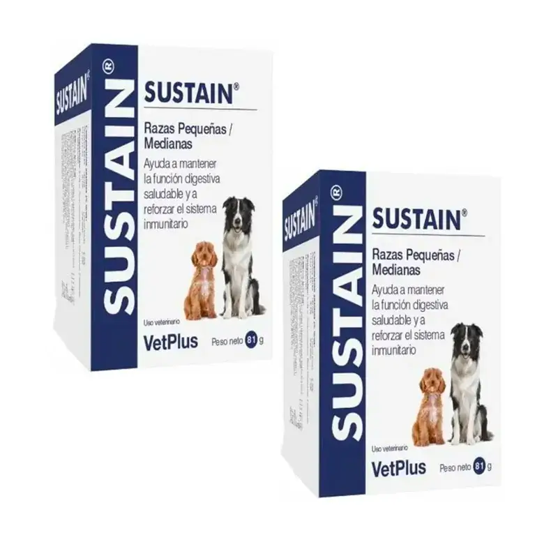 Sustain Razas Pequeñas y Medianas, Pack 2 x 30 sobres