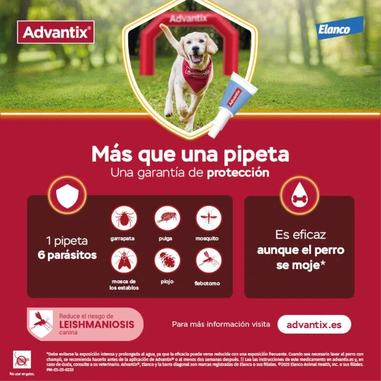 Advantix Pipetas Antiparasitarias Pack 4 para Perros
