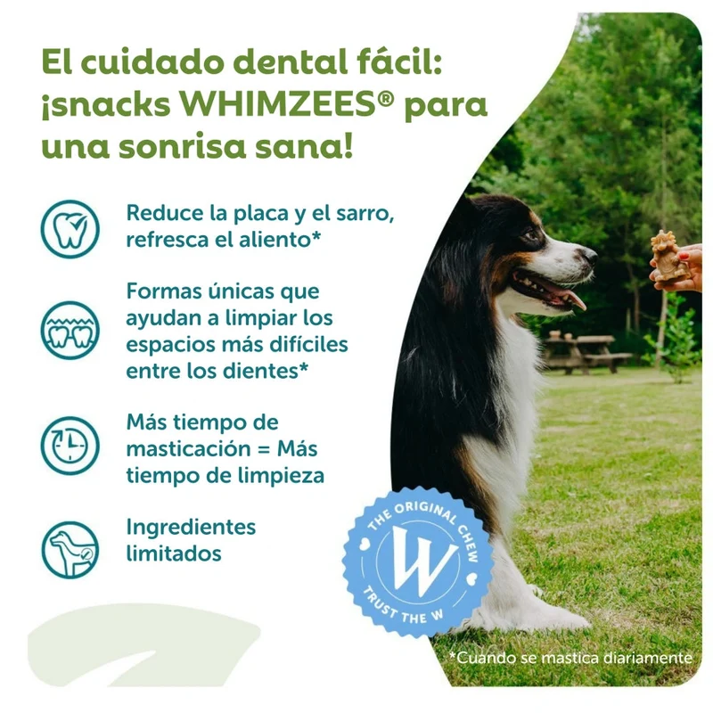 Whimzees Cocodrilo Mix Bolsa 360 g Snack Dental para Perros