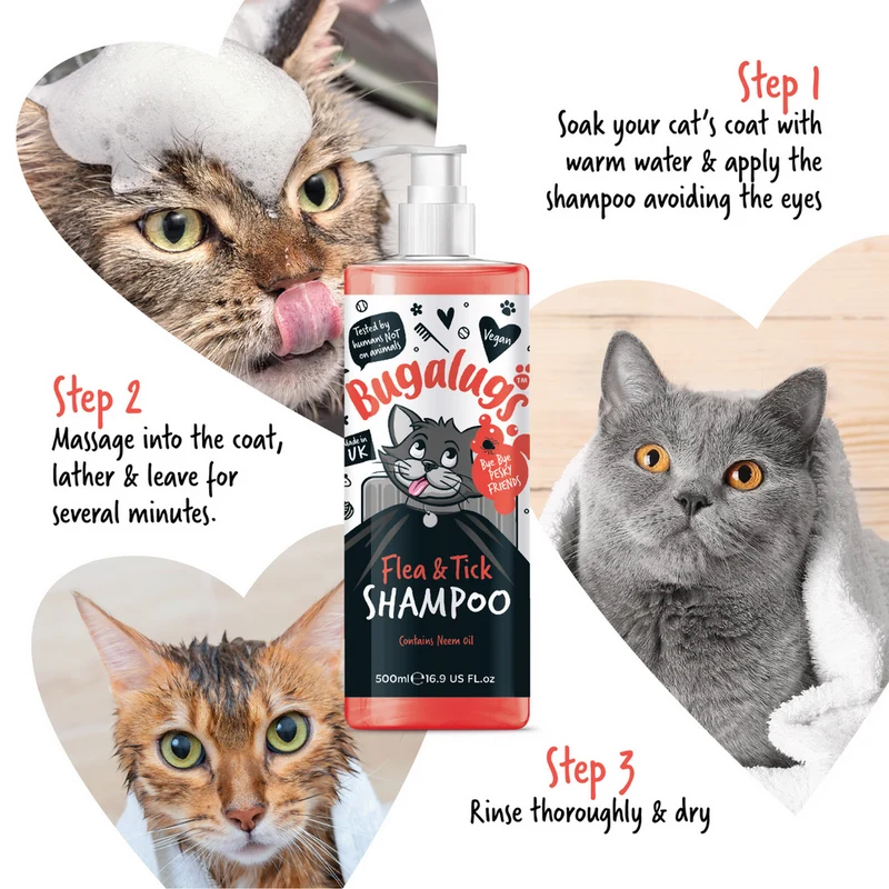 Bugalugs Flea & Tick Cat Shampoo 500ML