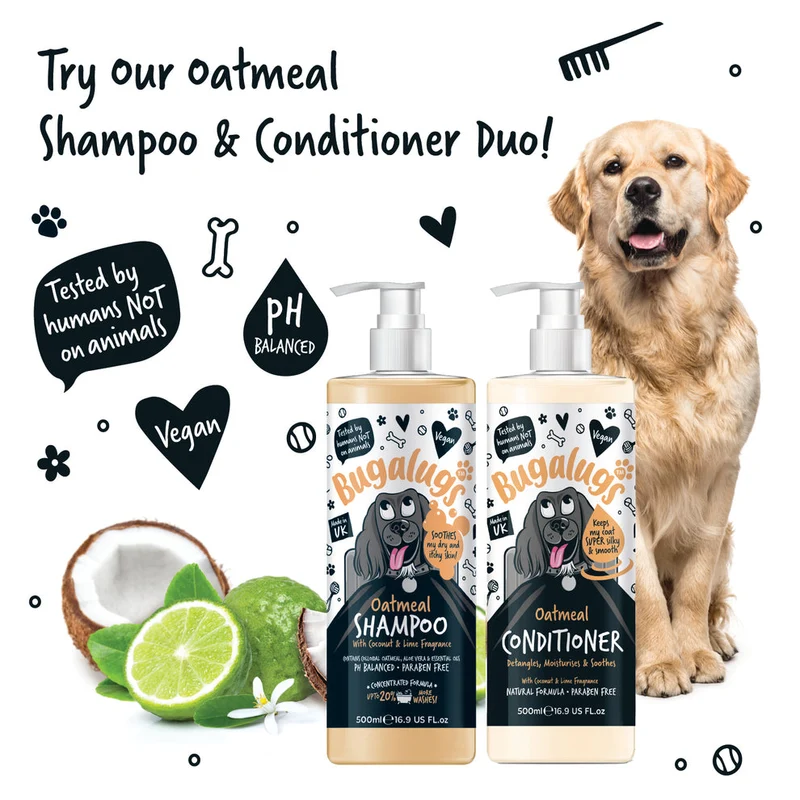 Bugalugs Oatmeal with Coconut & Lime Fragrance Dog Conditioner 500ML