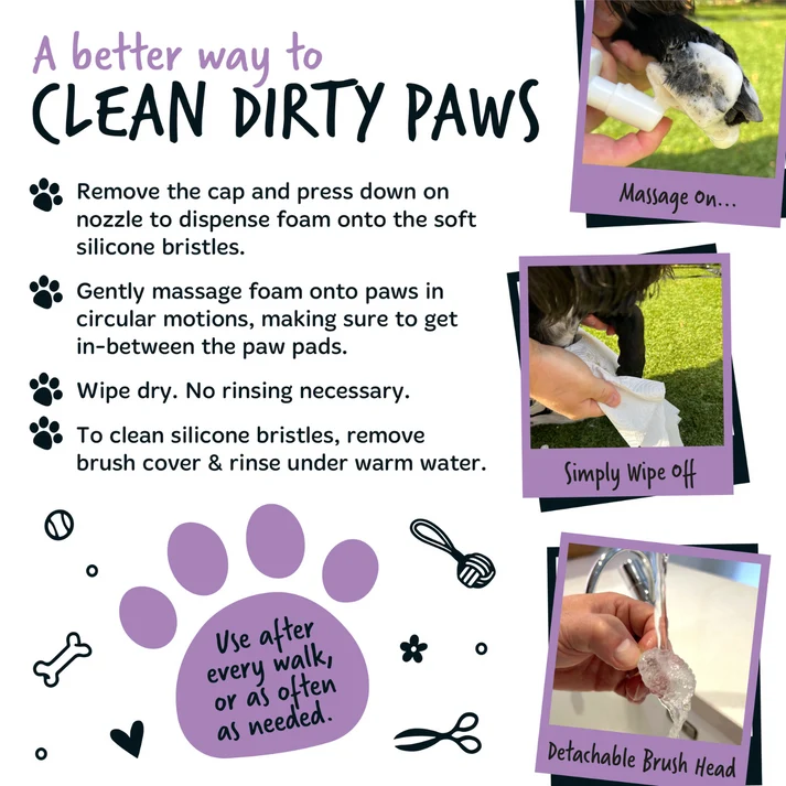 Bugalugs Lavender & Chamomile Paw Cleaner No Rinse Foam Shampoo - 200ML