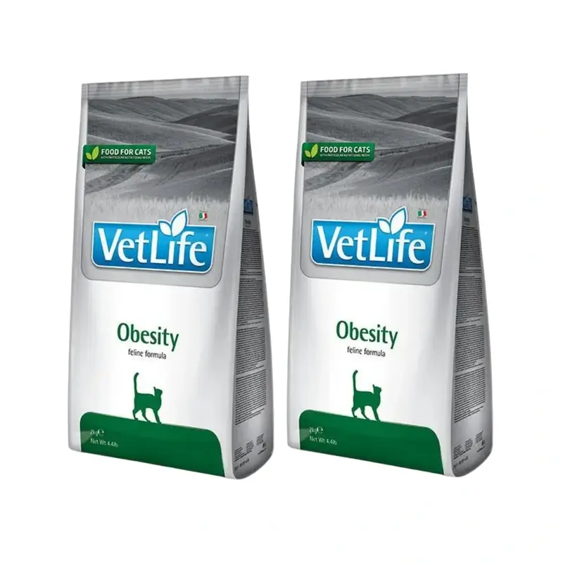 Farmina Vet Life Cat Obesity 5Kg, Pienso Para Gatos, Pack De 2