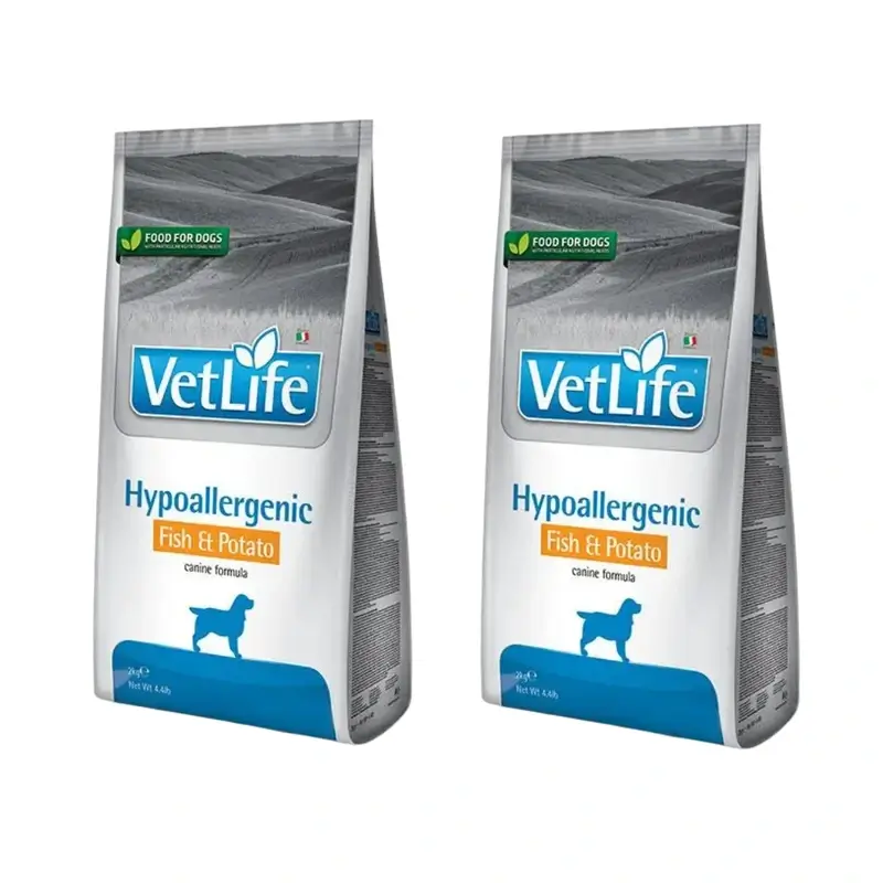 Farmina Vet Life Dog Hypoallergenic Pescado 12Kg, Pienso Para Perros, Pack De 2