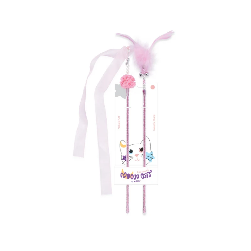 MoonCAT - cat wand set Nebula Puff & Galactic Plume - Pink