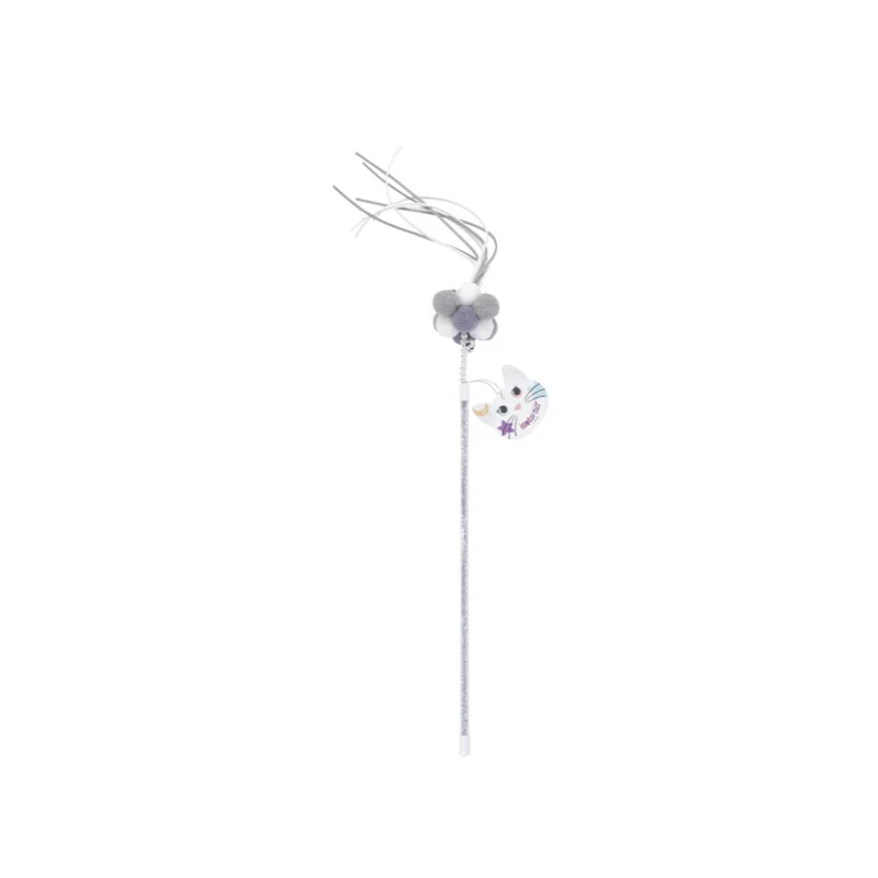 MoonCAT - cat wand Cosmic Fluff Pink/Blue Silver & White