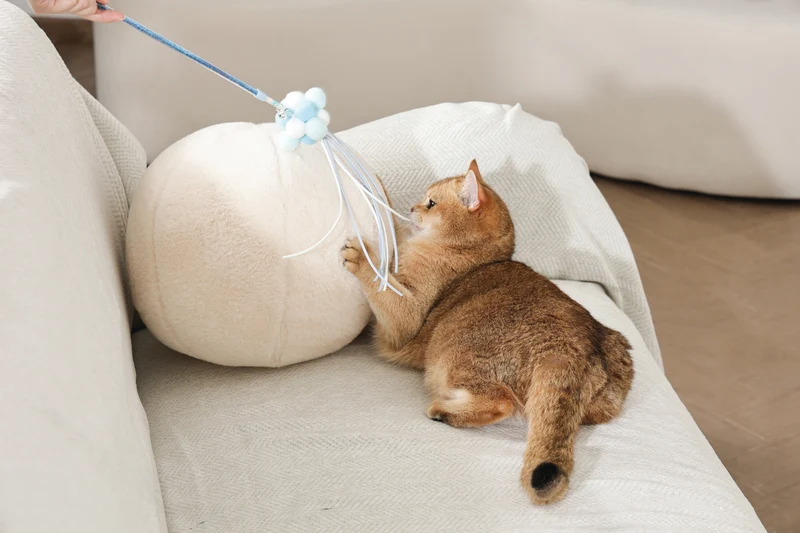 MoonCAT - cat wand Cosmic Fluff Pink/Blue Silver & White