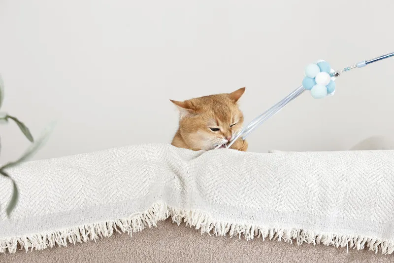 MoonCAT - cat wand Cosmic Fluff Pink/Blue Silver & White
