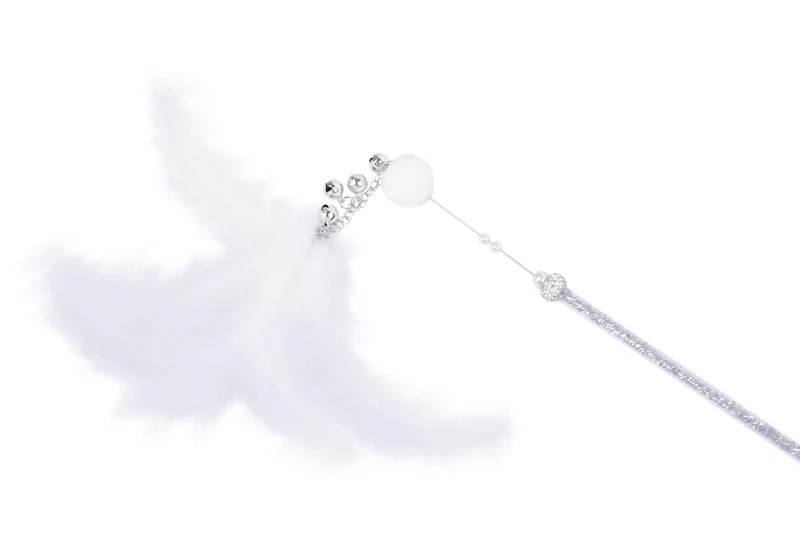 MoonCAT cat wand Stellar Plume - Pink/Blue Silver & White