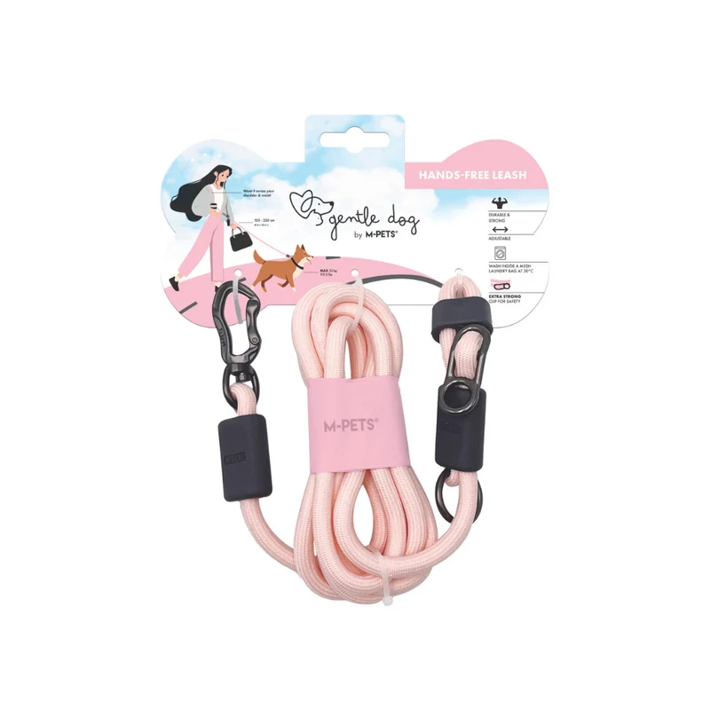 GENTLE DOG Hands-Free dog leash - Blush Pink