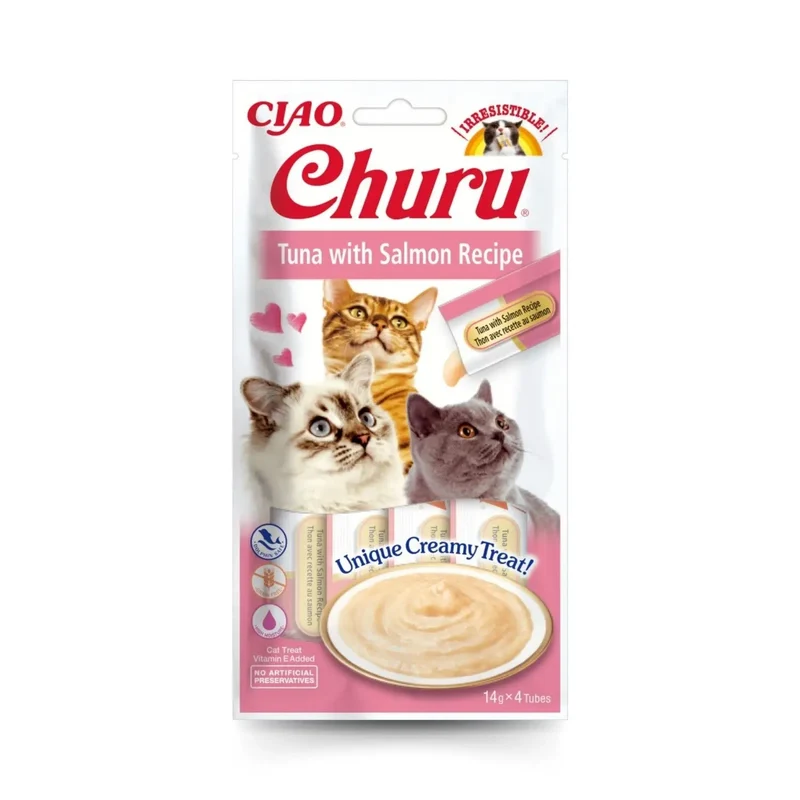 Churu CAT Receta Pack 4x14 g | Snack Líquido para Gatos