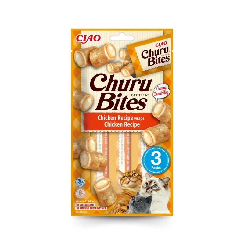 Churu CAT Bites Receta Pack 3x10 g | Bocaditos para Gatos