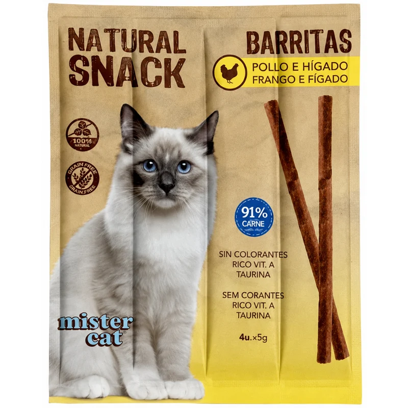 Mister Cat Snack Natural Barritas para Gatos Pack Ahorro