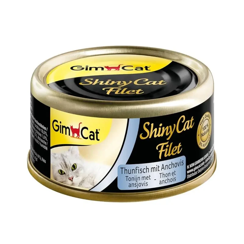 Gimcat Shiny Cat Filetes 70 g Lata Comida Húmeda para Gatos