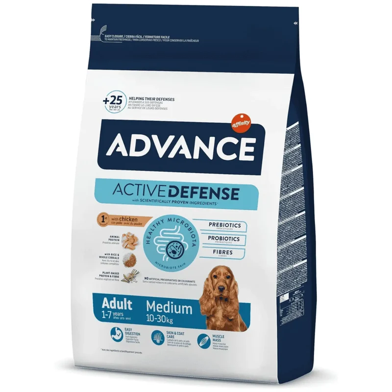Advance Adult Medium Chicken & Rice Pienso de Pollo y Arroz para Perros