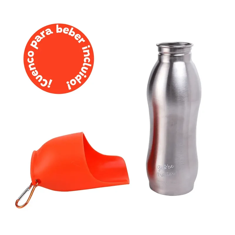 Botella Termo de Acero Inoxidable con Cuenco Bebedero Agua Fría para Perros Wouapy