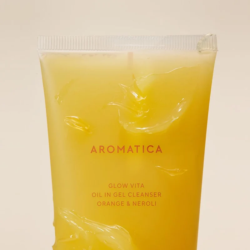 AROMATICA Glow Vita Oil-in-Gel Cleanser – Orange & Neroli (150ml)