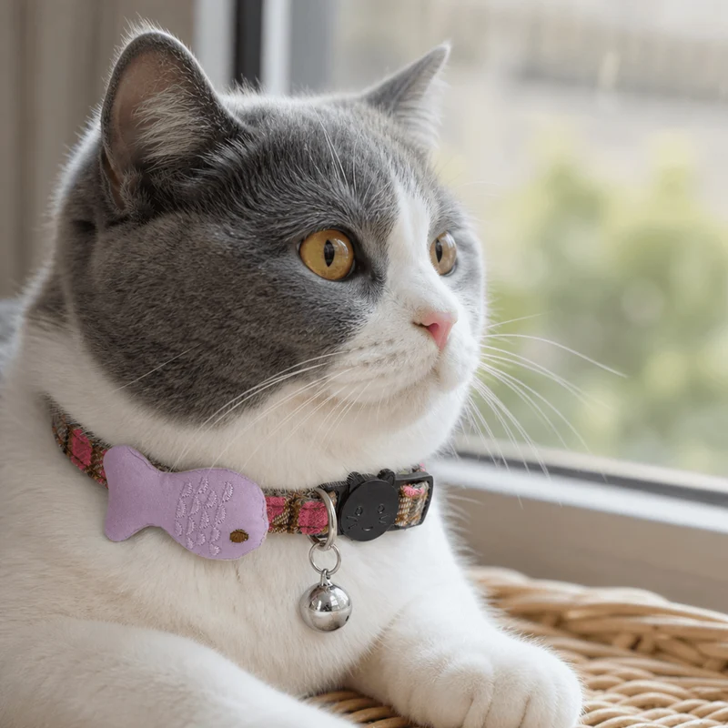 Collar para gatos con cascabel – Pez o abeja