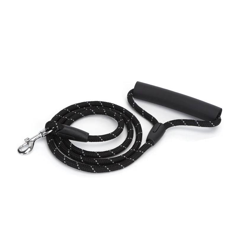Arnés reflectante para perros con correa – Negro