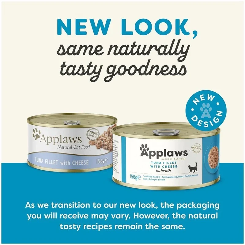 Applaws Natural Tuna Fillet With Cheese Wet Cat Food 156G