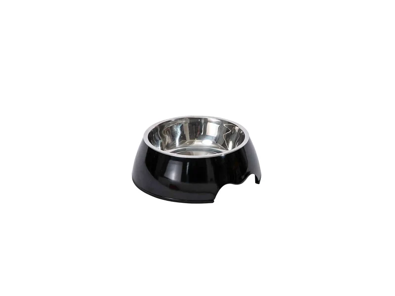 Freedog Bowl Melamina Inox Negro L 19Cm, 520 ml