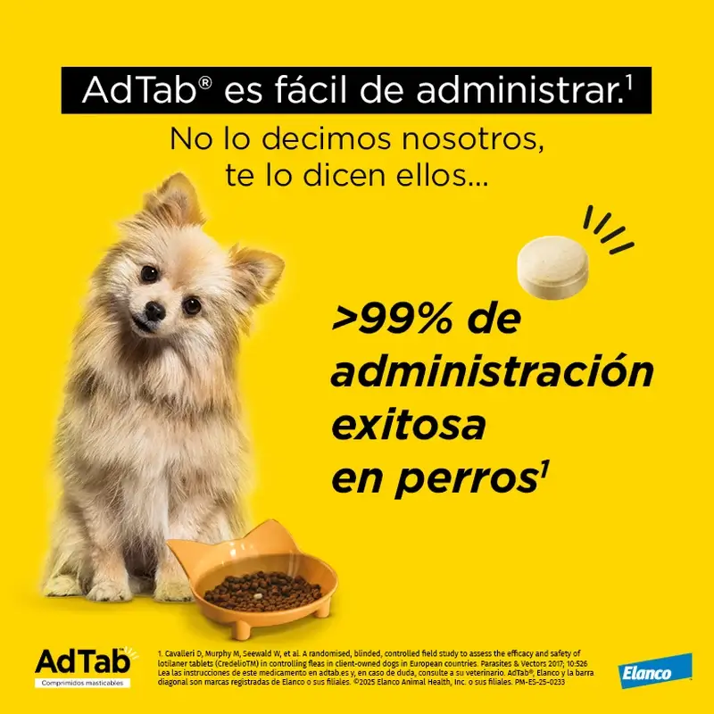 Adtab 112Mg Comp. Masticables Perros 2,5-5,5Kg, 6 Comprimidos