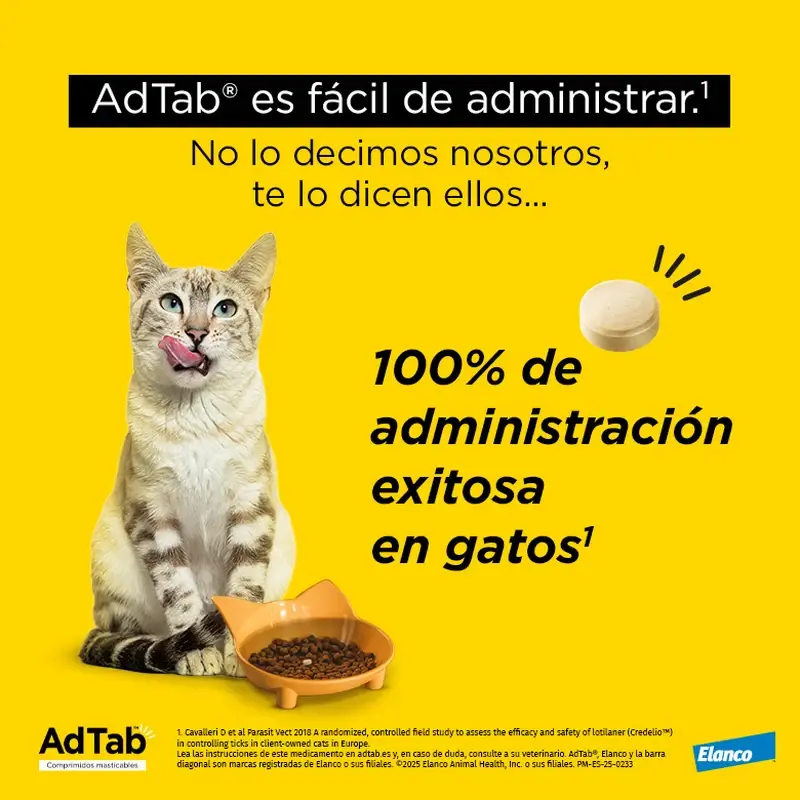 Adtab 48Mg Comprimidos Masticables Gatos 2-8Kg, 6 Comprimidos