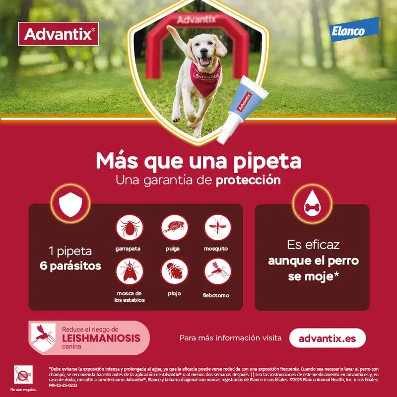 Advantix Mono Pipeta, 4,0 Ml +25Kg, 2 Unidades